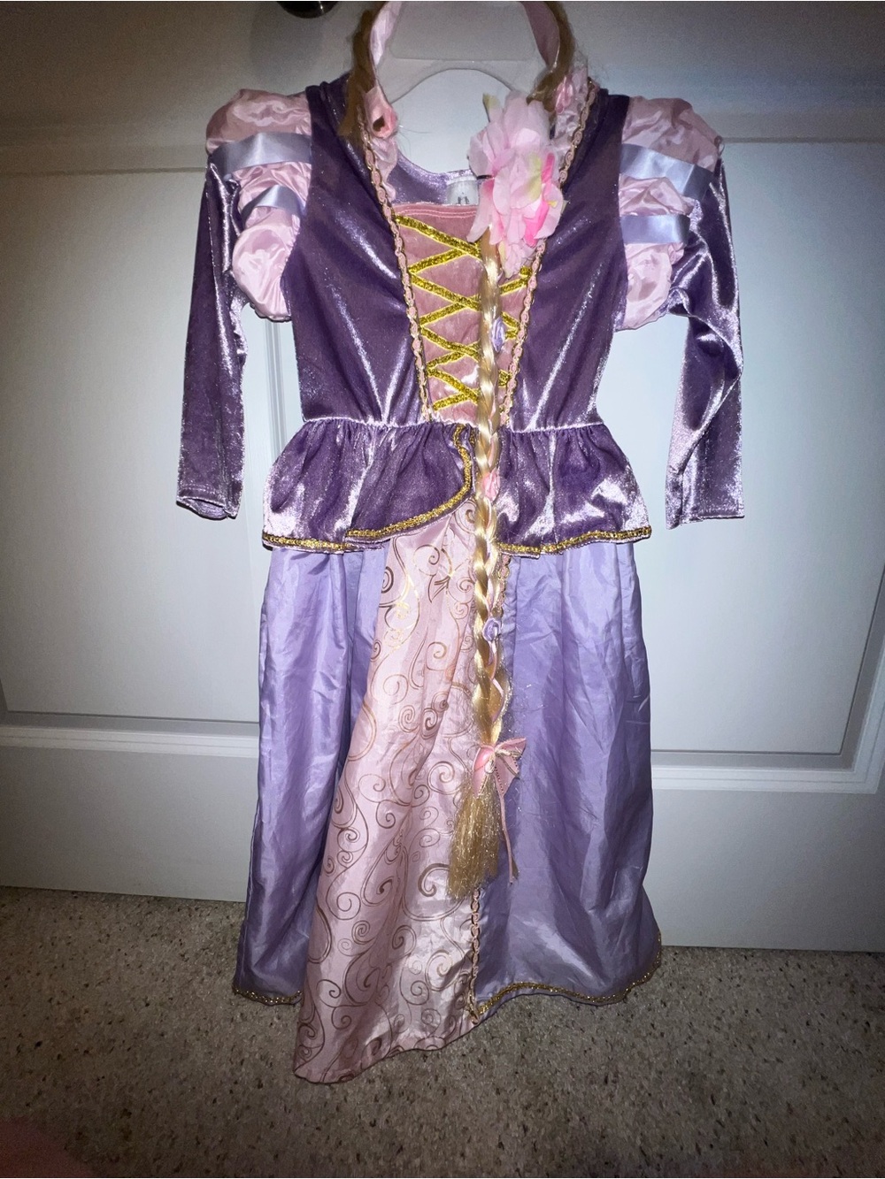 Purple & Pink Princess Rapunzel-Style Kids Costume